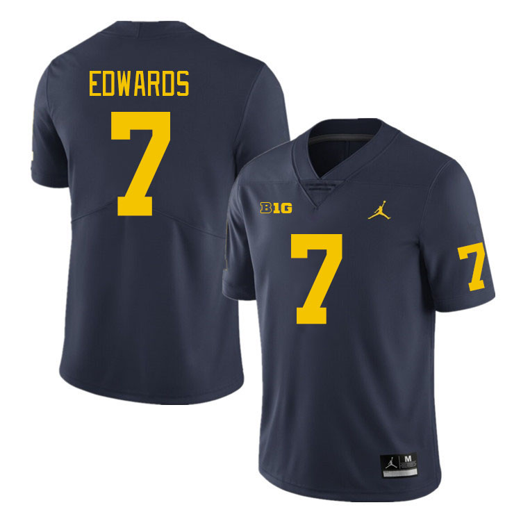 Michigan Wolverines #7 Donovan Edwards College Football Jerseys Stitched Sale-Navy